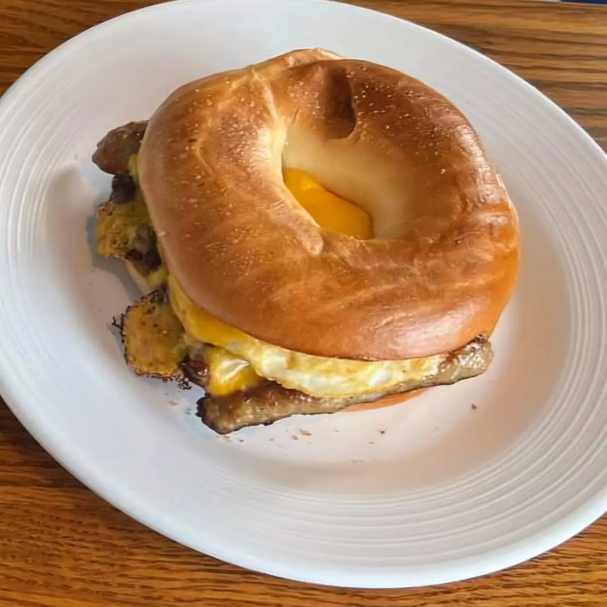 Egg Cheese & Meat Bagel