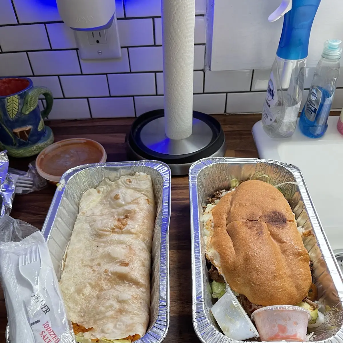 Carne Asada Burrito and Carne Asada Torta