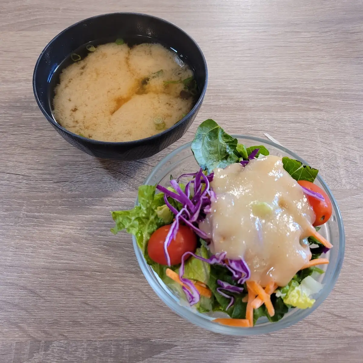 Miso Soup and Salad