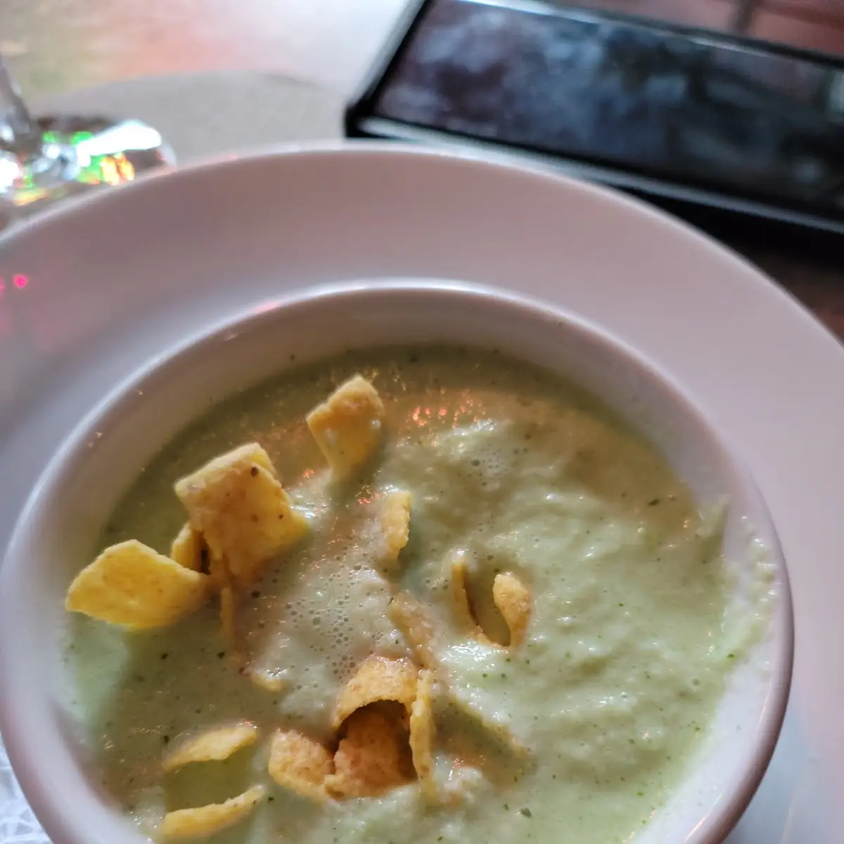Cucumber Gazpacho with Fritos