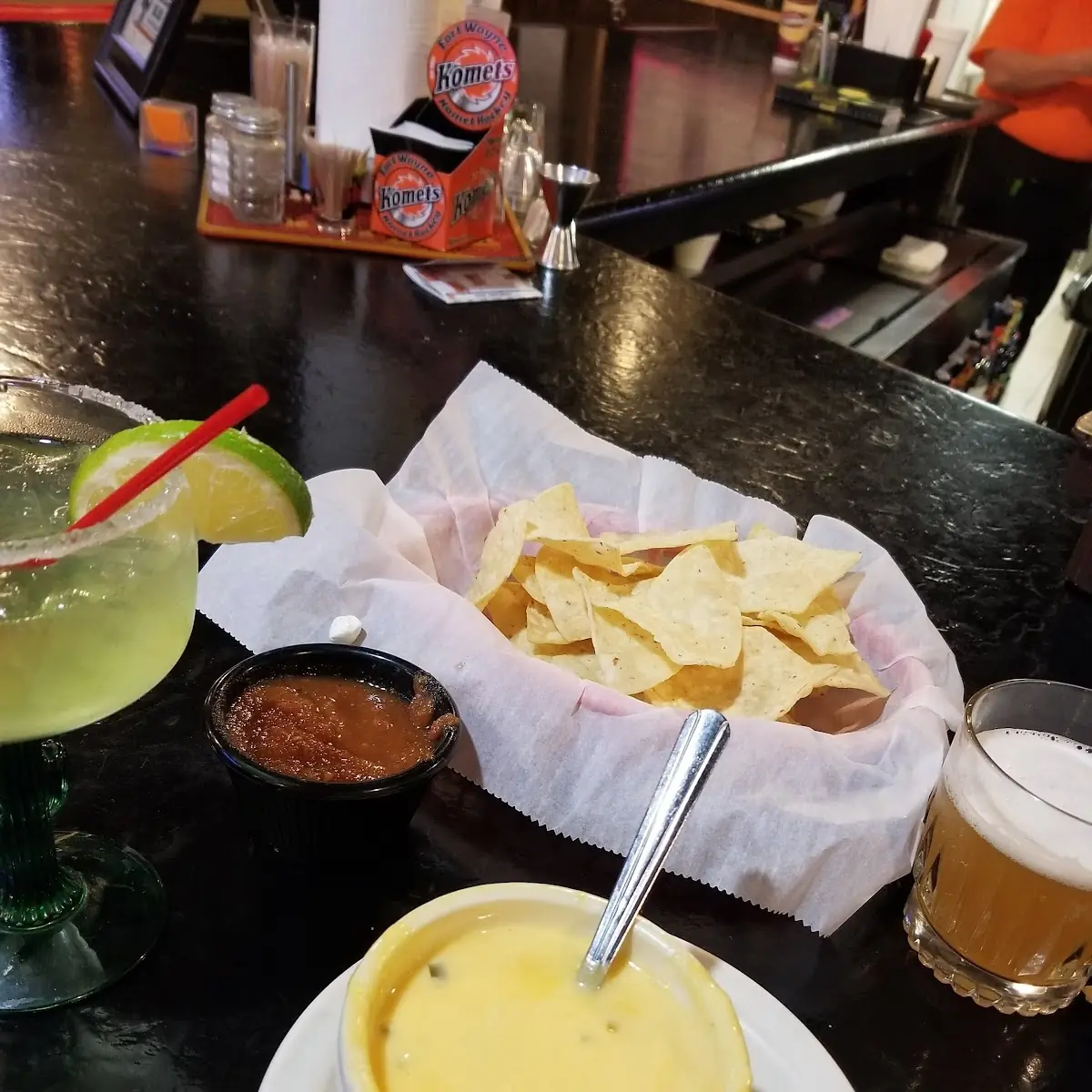 Chips Salsa and Queso
