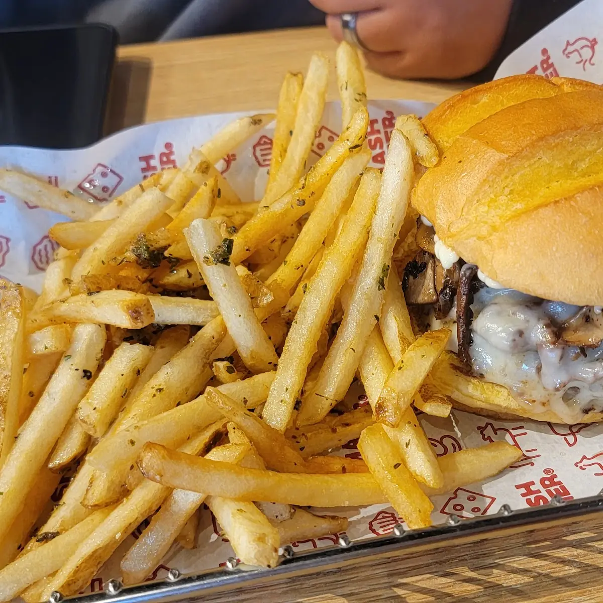 Mushroom and Swiss Burger