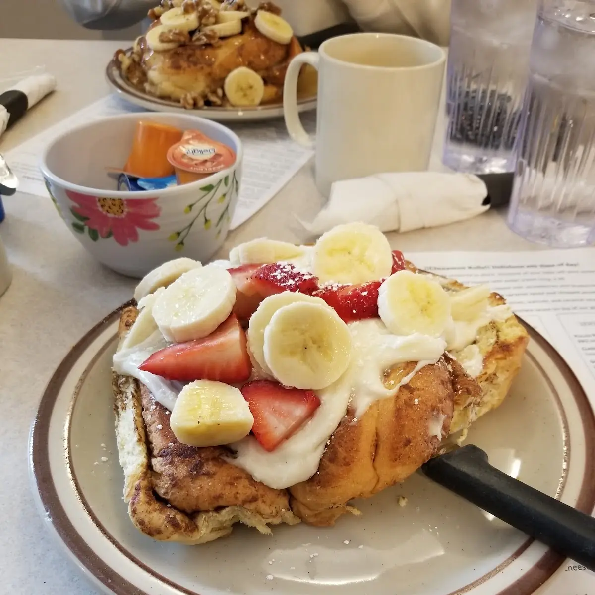 Banana Walnut Cinnamon Roll