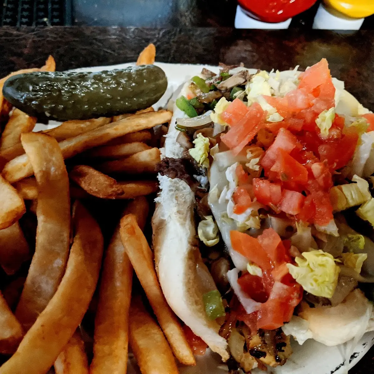 Cheese Steak and Fries