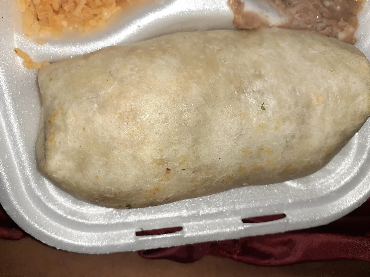 Burrito Platter Charbroiled Steak with Extra Cilantro Rice and Beans Come with It