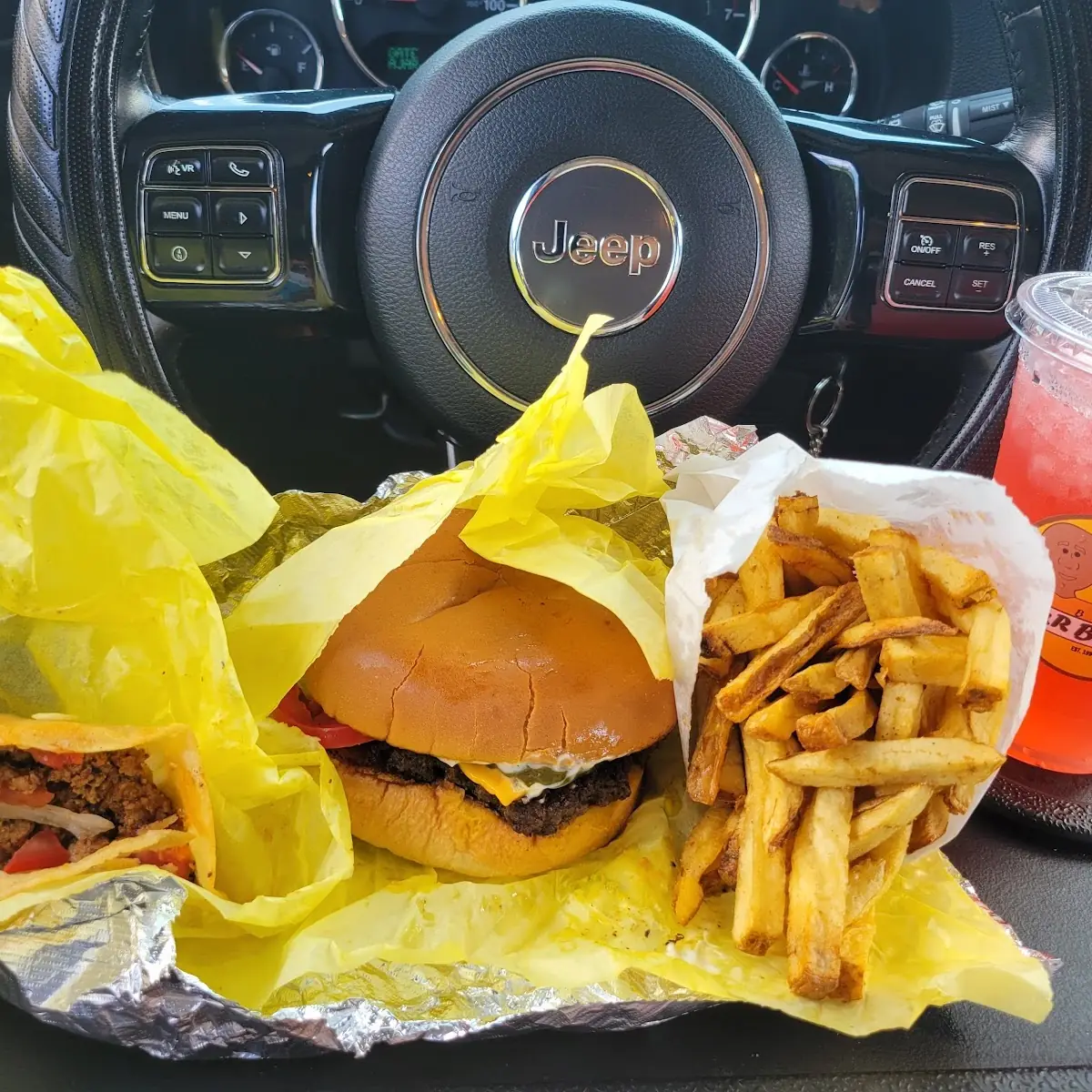 B&R Burger Turkey Tacos Strawberry Lemonade