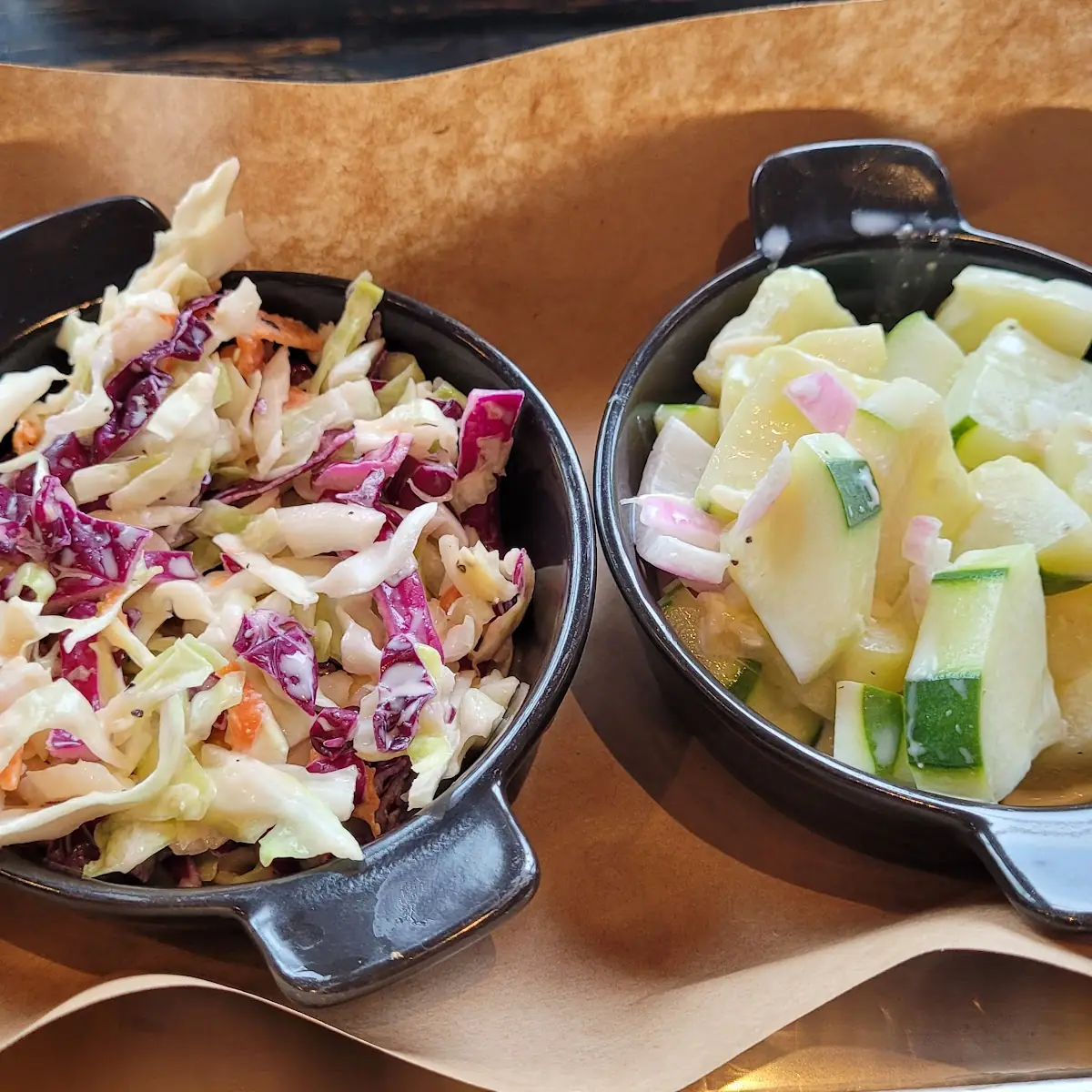 Cole Slaw and Cucumber Salad