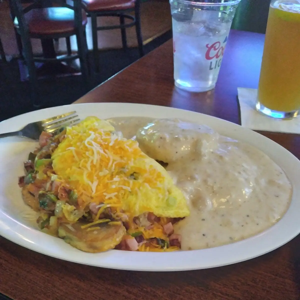 Denver Omelette Biscuits and Gravy