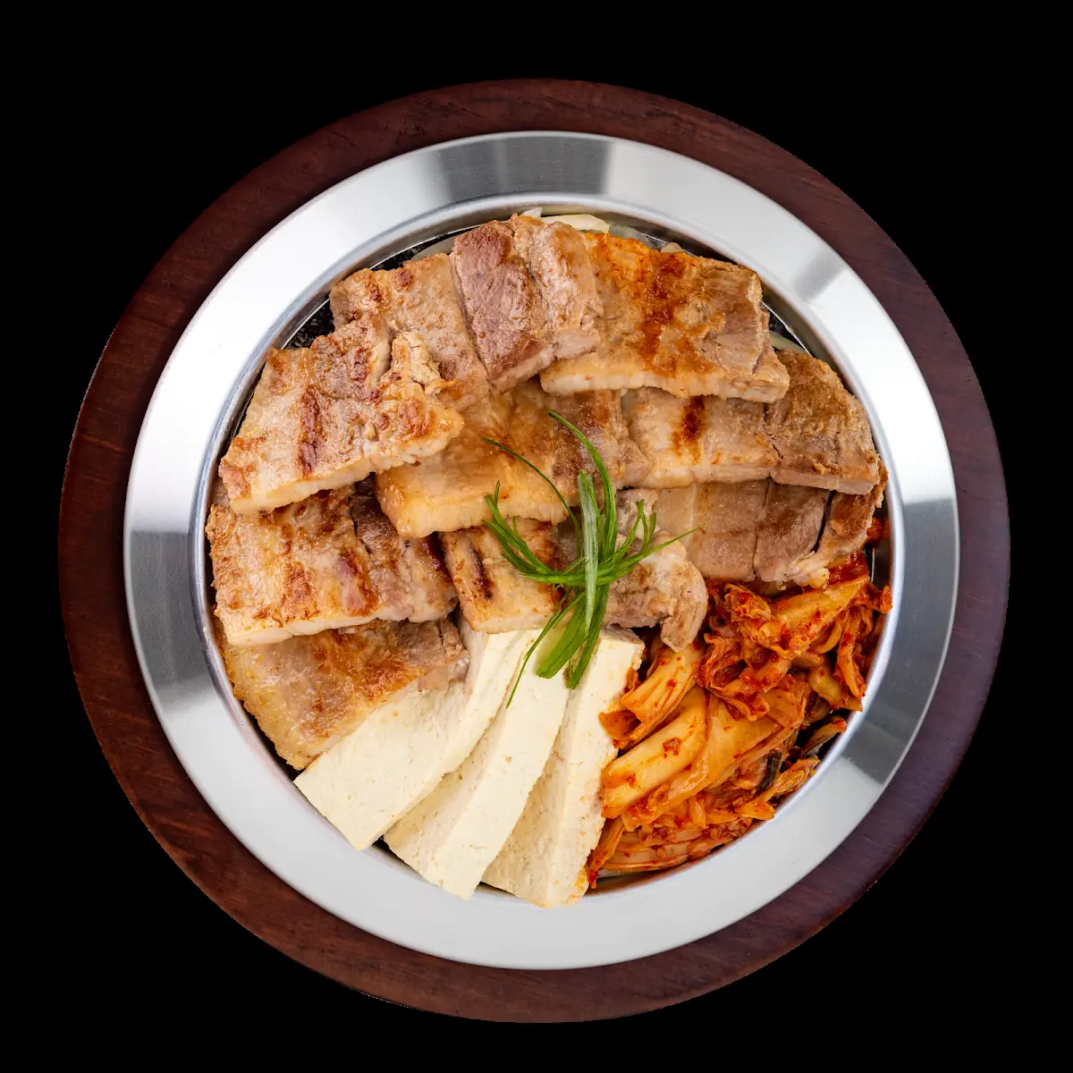 pork belly with kimchi 삼겹살 두부김치