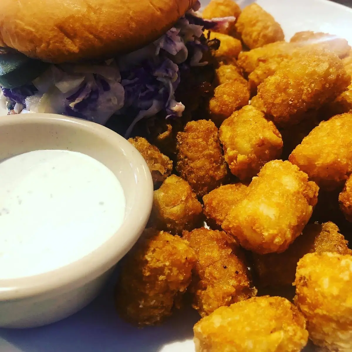 Pulled Pork Sandwich and Tater Tots