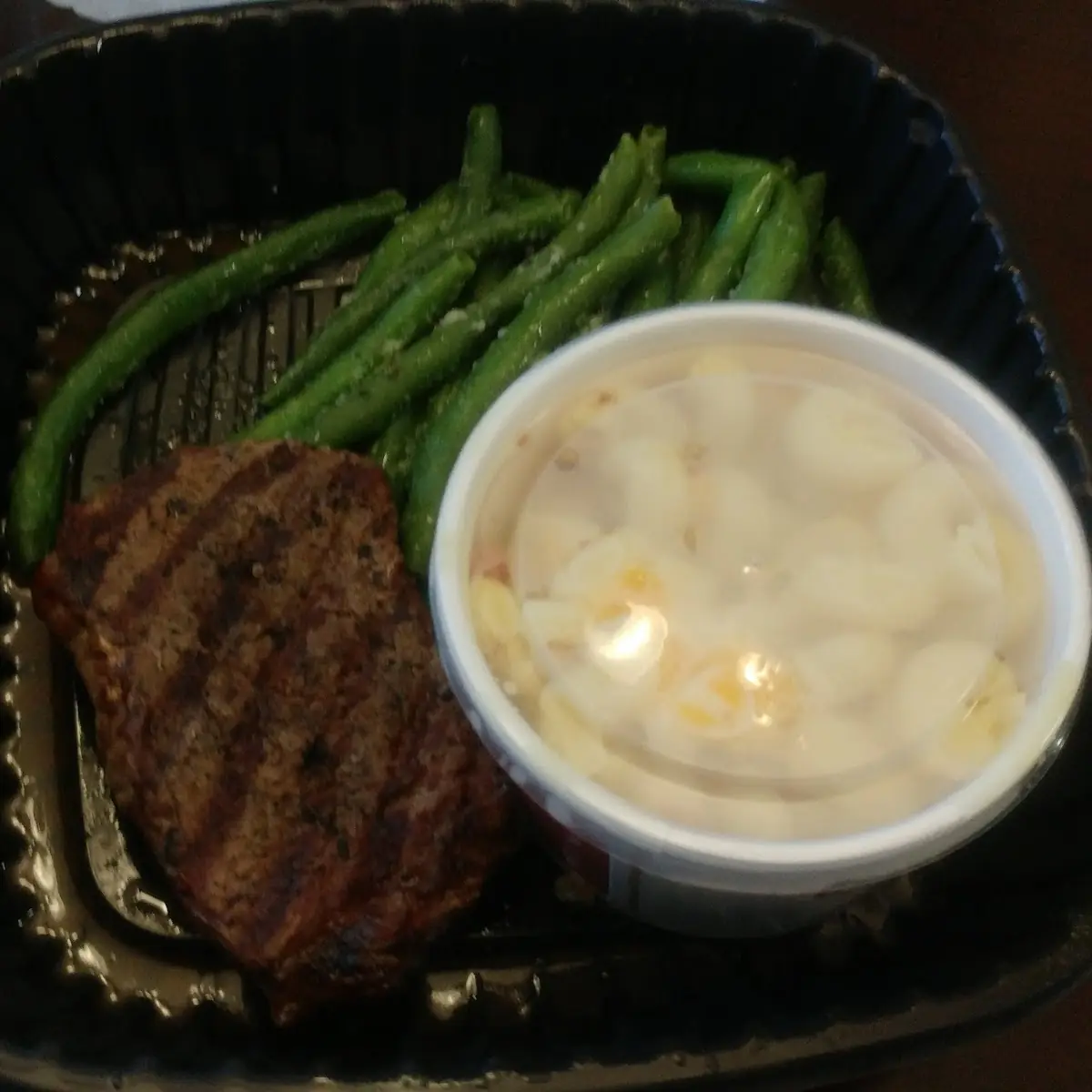 8 Oz Sirloin with Garlic Mashed Potatoes