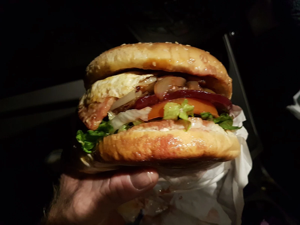 Bacon and Egg Burger, Saltwater Takeaway Toowoon Bay