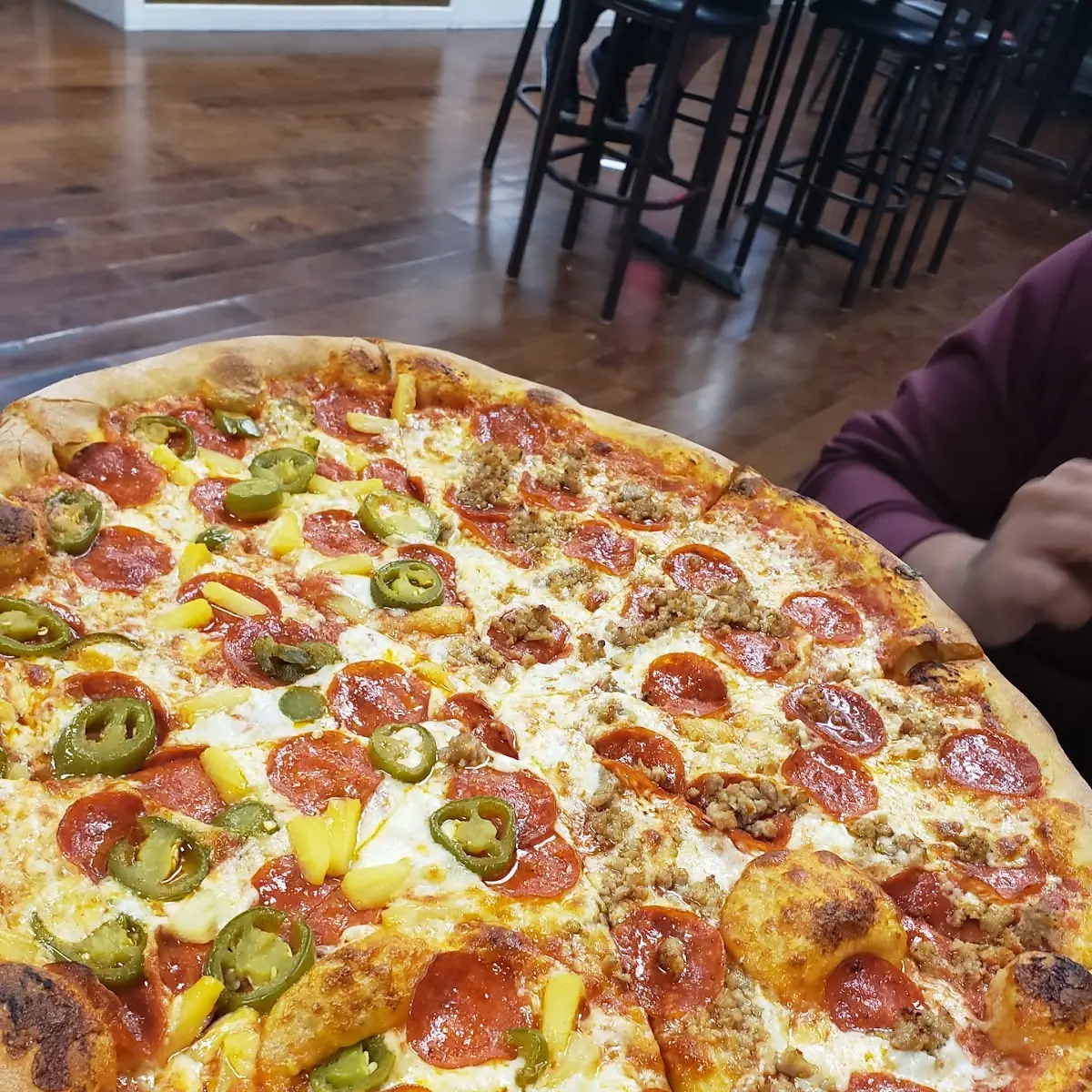 Half SoCal Half PEPP Sausage Pizza