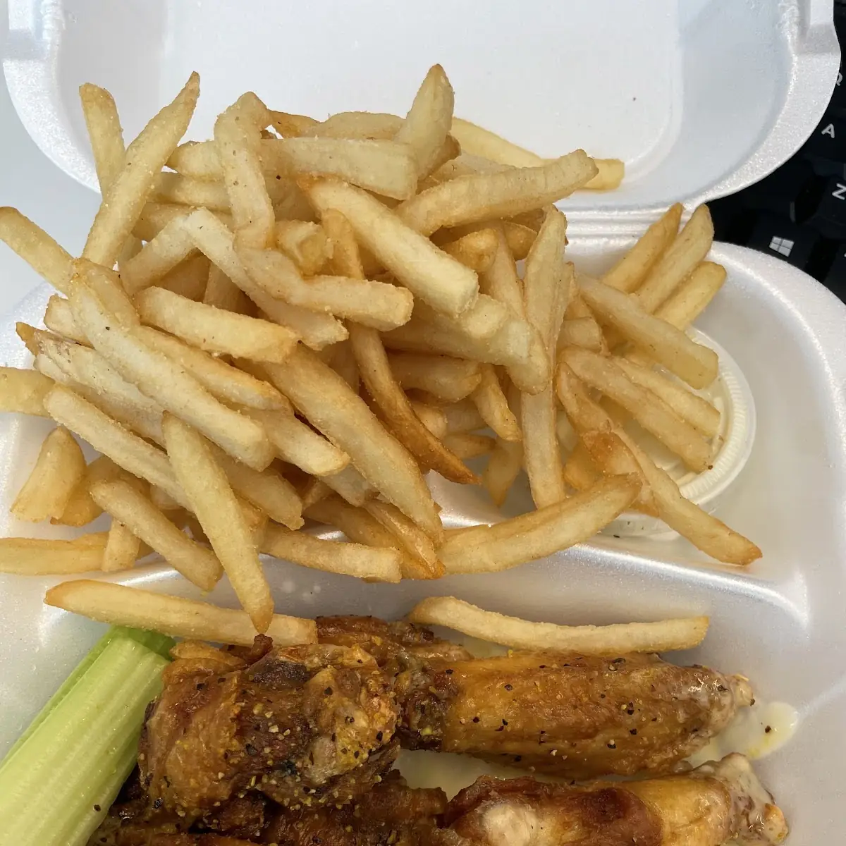 Lemon Pepper Wings and Fries