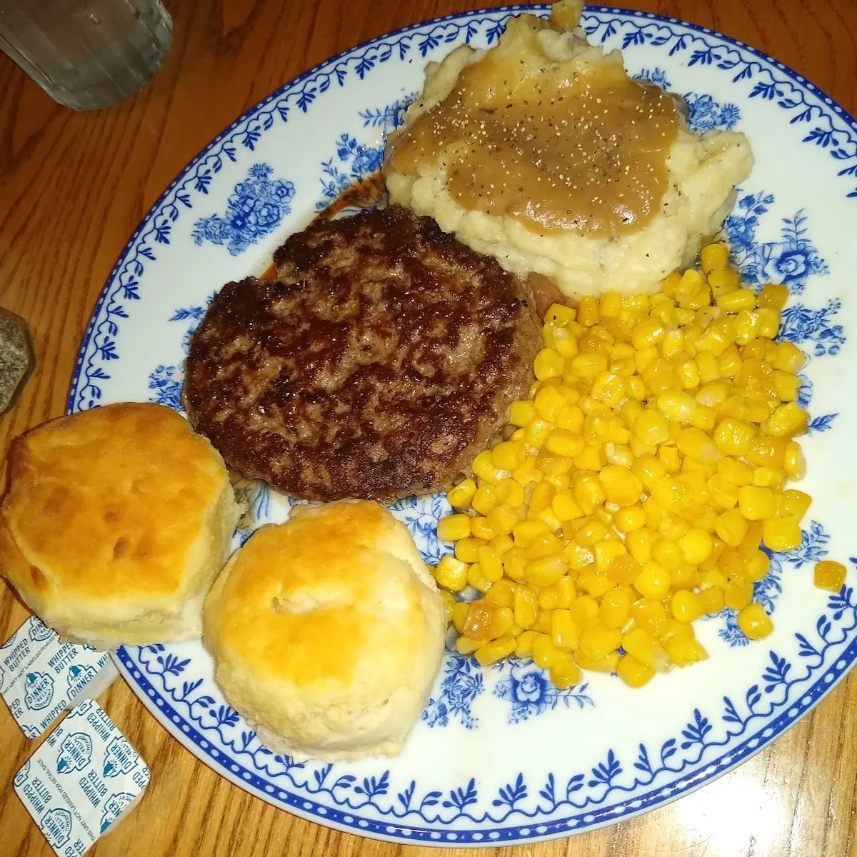 Hamburger Steak Corn Mashed Potatoes with Gravy