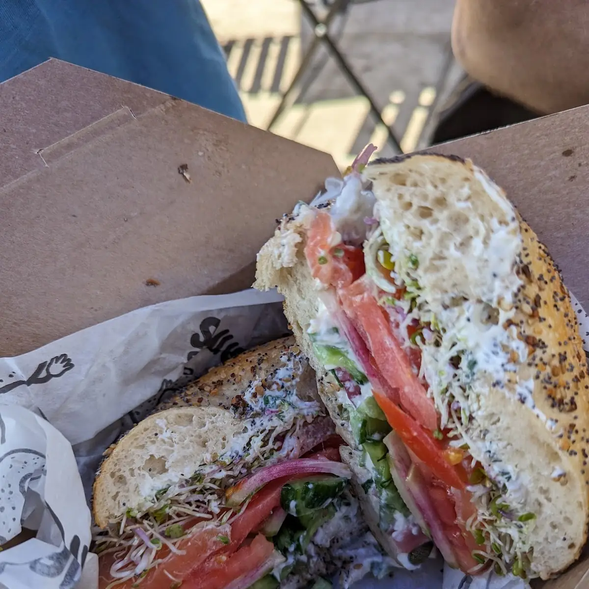 Smoked Salmon Egg Bagel Sandwich