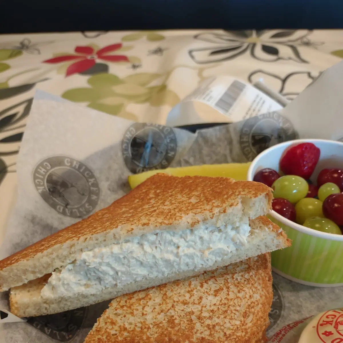 Chicken Salad Sandwich with Fruit Cup