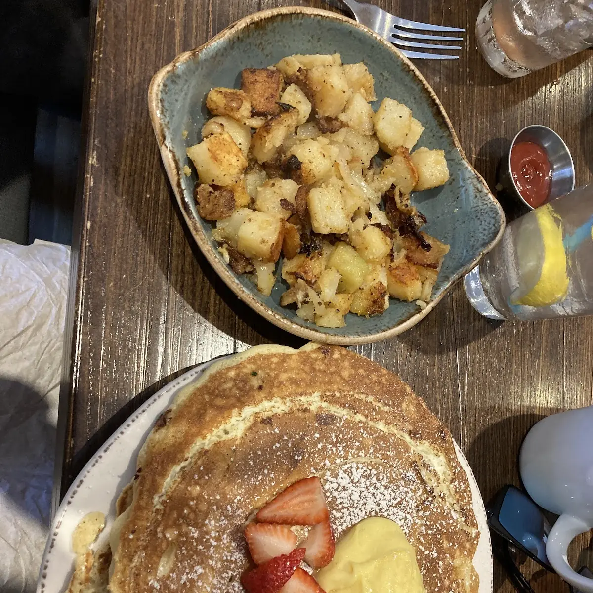 Lemon Curd Pancakes