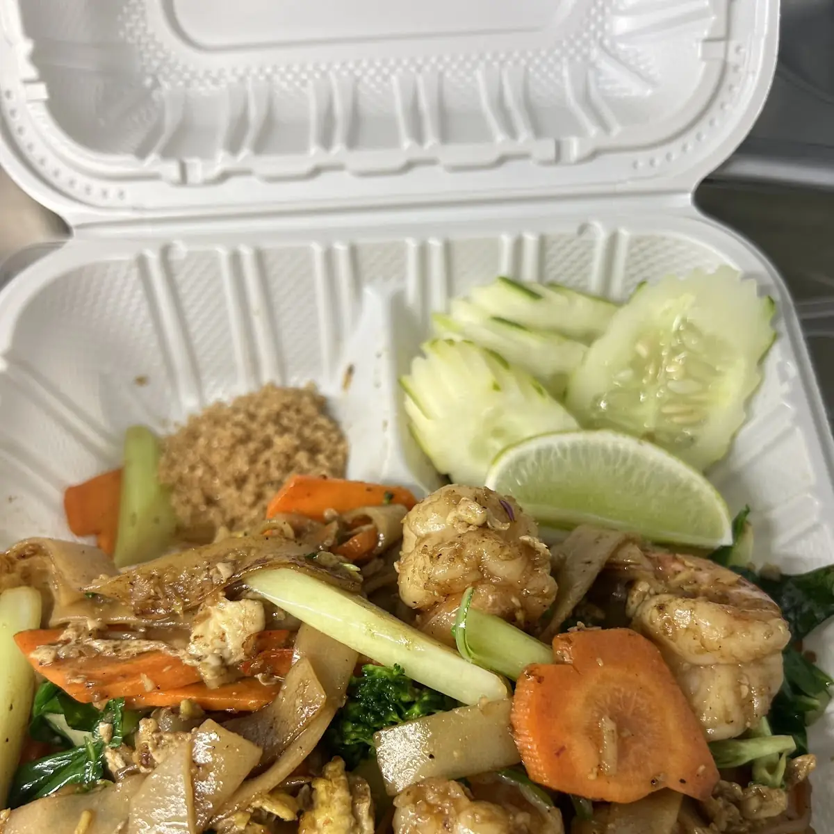 Wide Rice Noodle Stir Fry