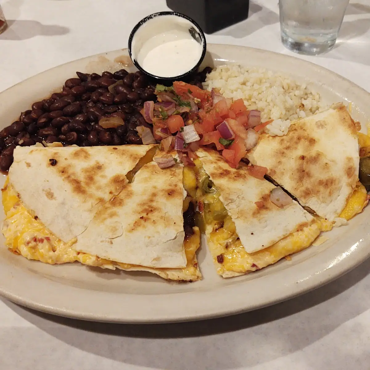 Cheesy Cheesy Black Bean Veggie Quesadilla