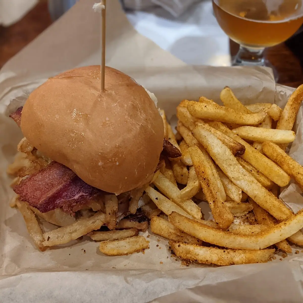 Summer Burger BBQ Bacon Onion Straws