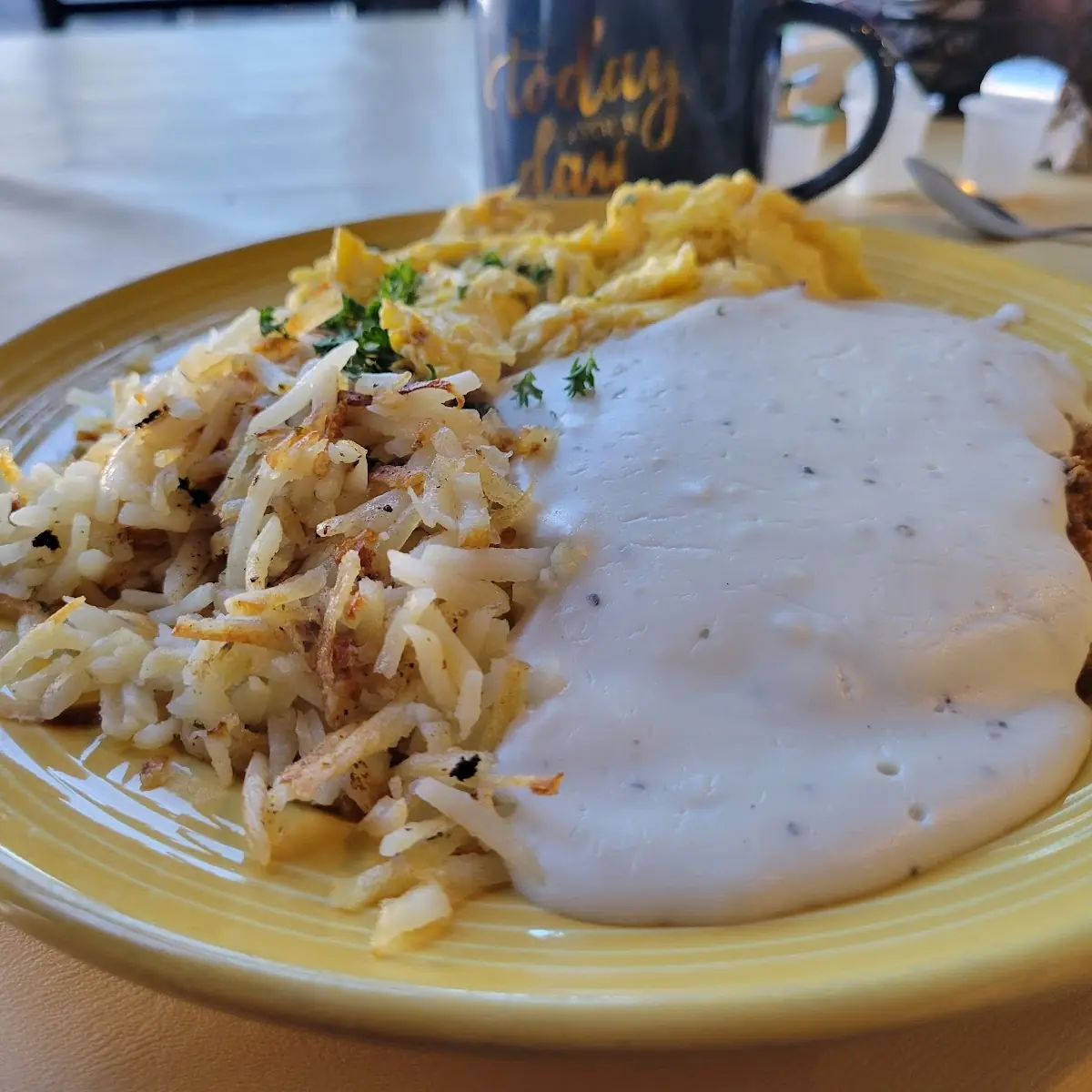 Country Fried Steak and Eggs