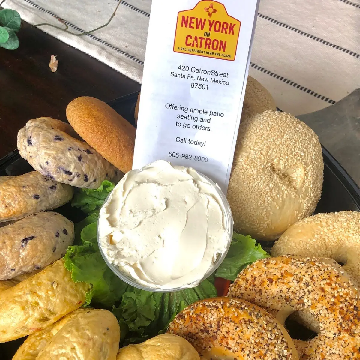 Gourmet Cream Cheese & Fresh Bagels Platter