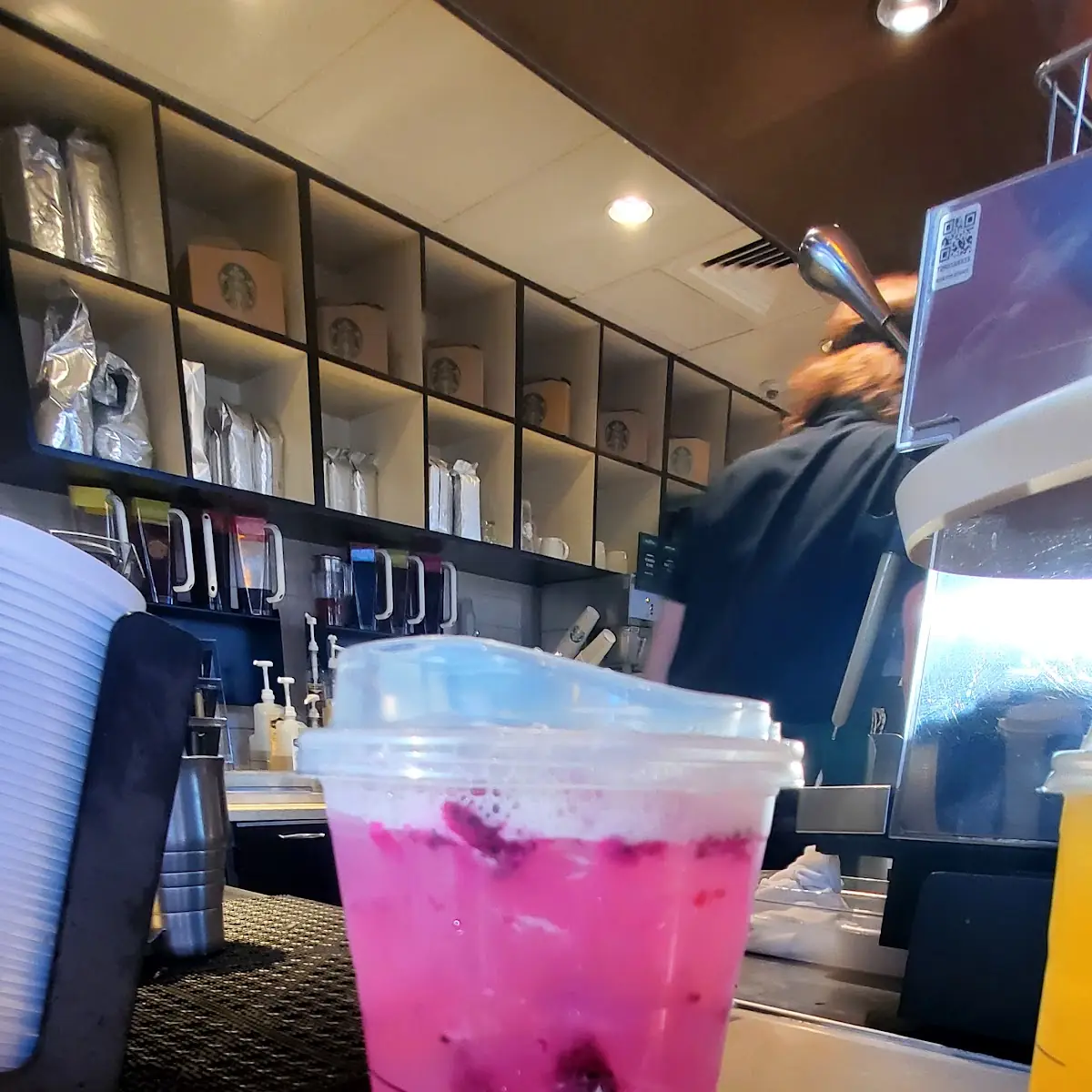 Mango Dragonfruit Starbucks Refreshers Beverage