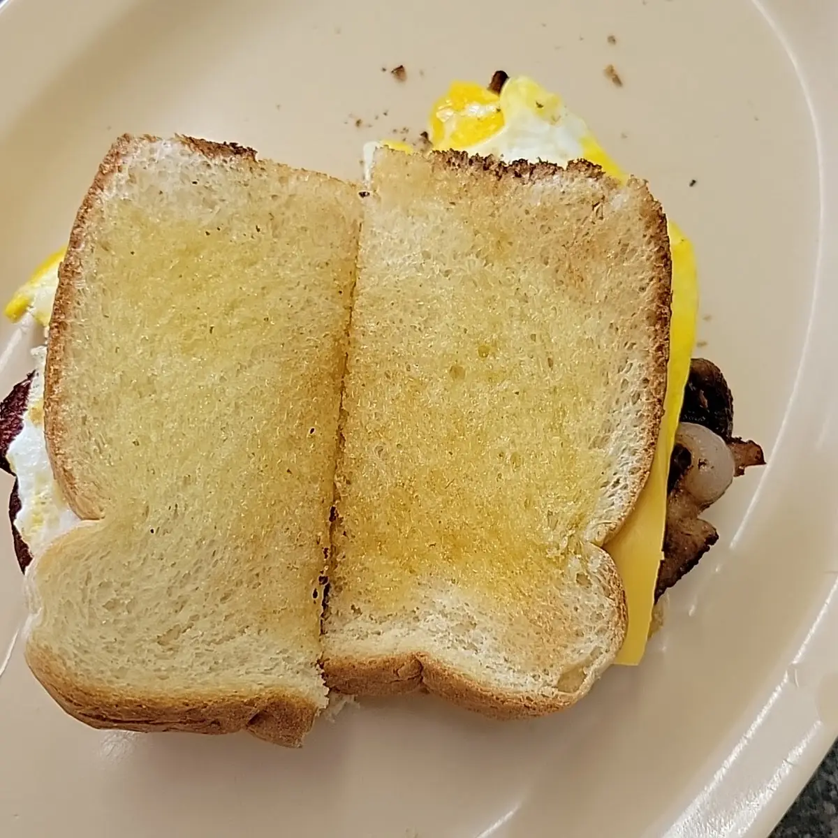 Bacon Eggover Easy on Toast