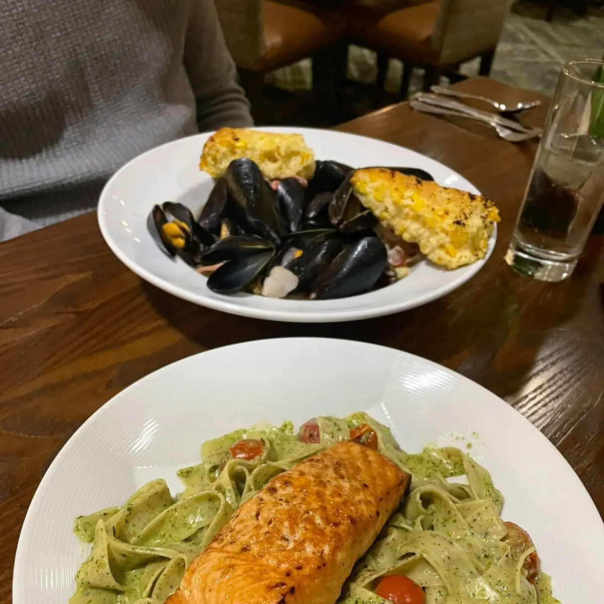 Pasta Pappardelle with Salmon & Drunken Mussels