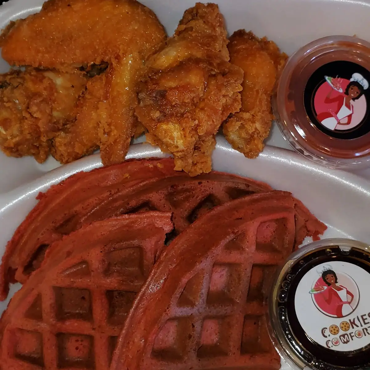 Chicken & Red Velvet Waffle