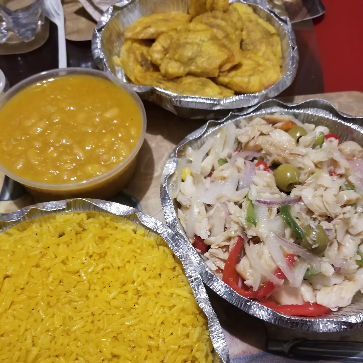 Cold Bacalao Yellow Rice and Beans
