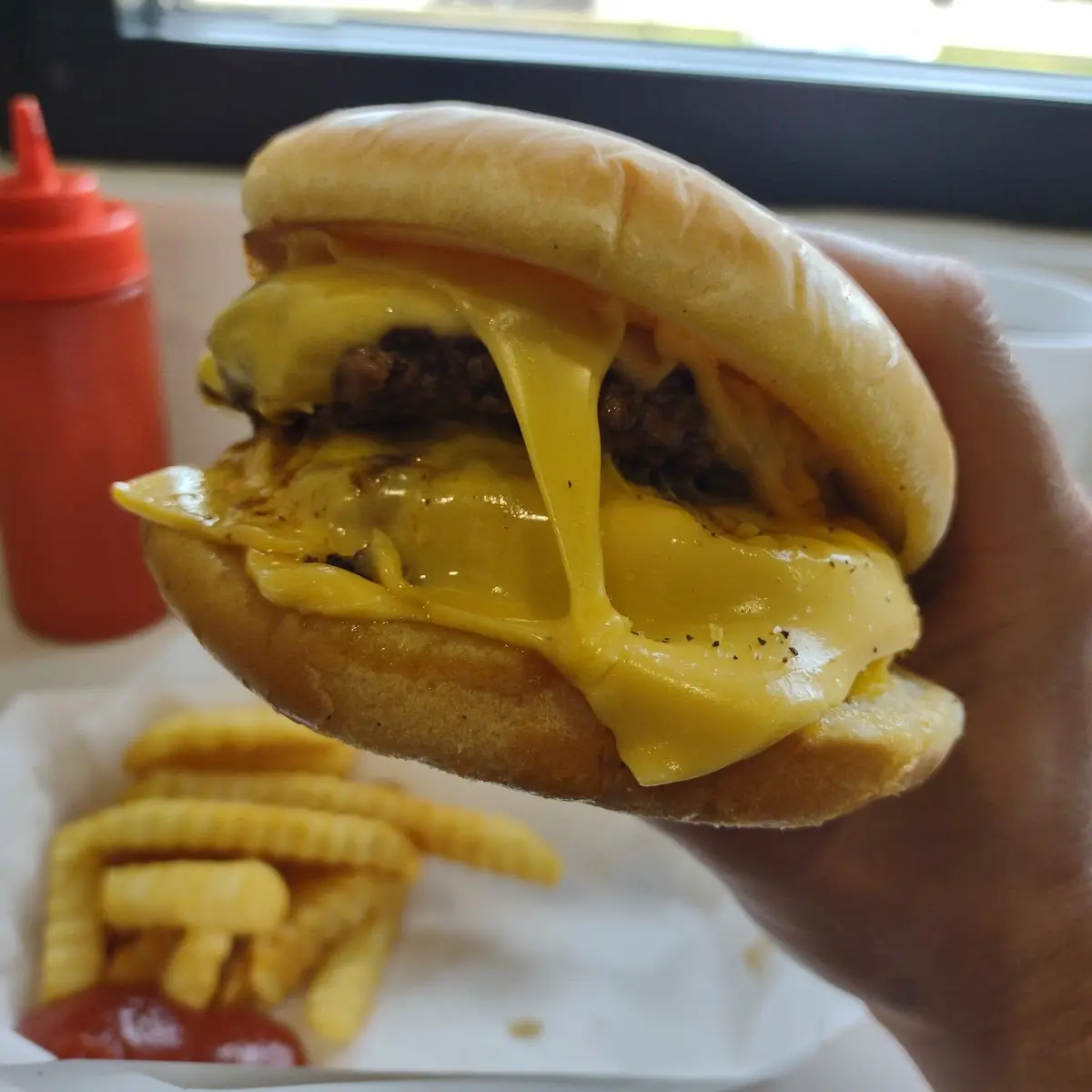 Double Cheeseburger and Fries