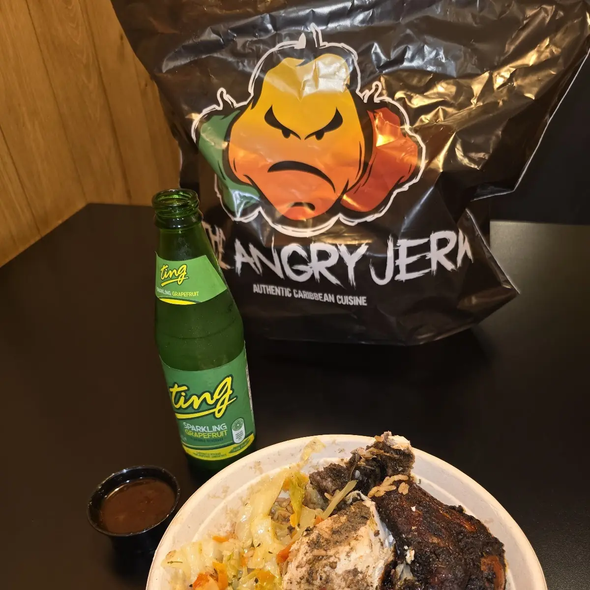 Jerk Chicken Rice & Peas Cabbage