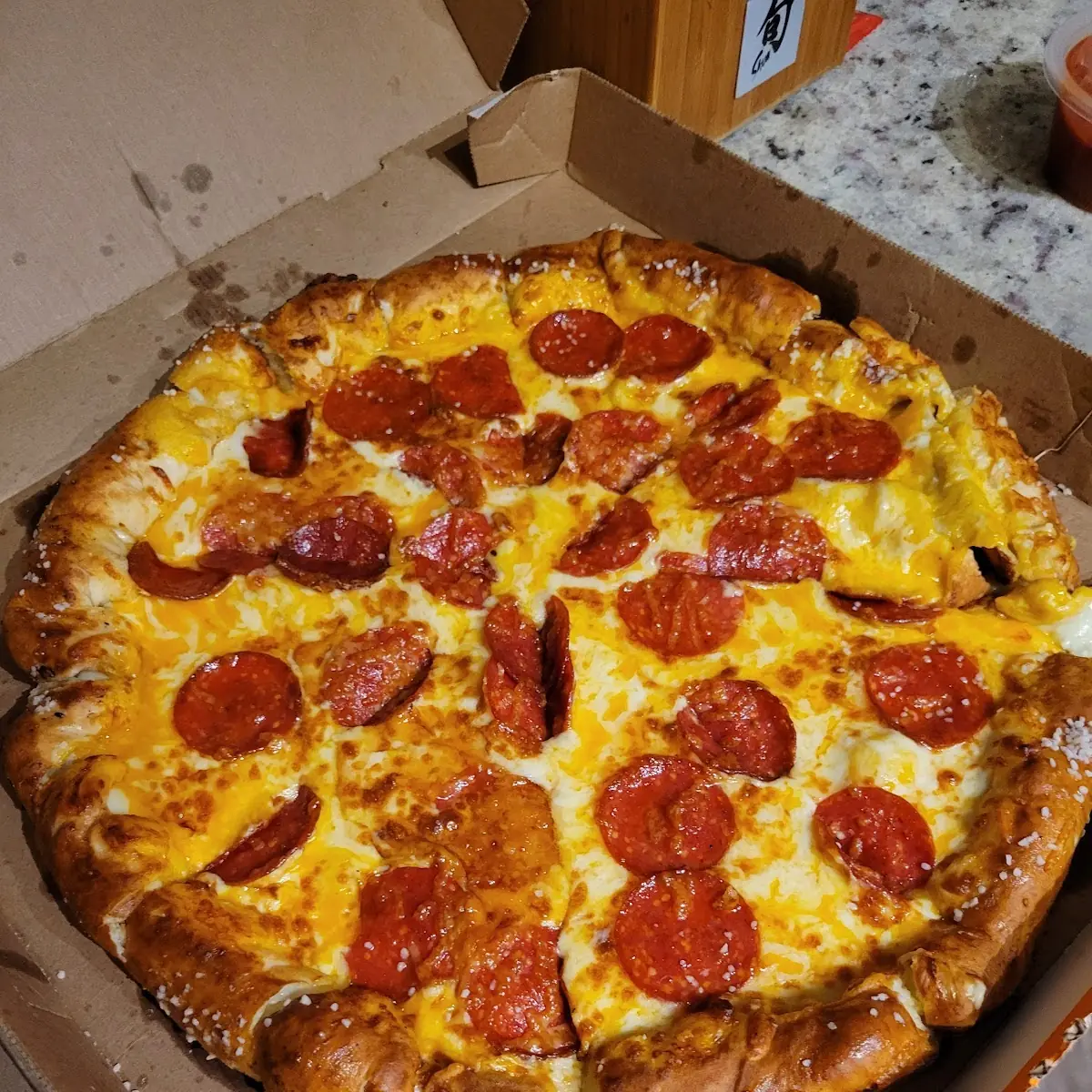 Pretzel Crust Pepperoni Pizza