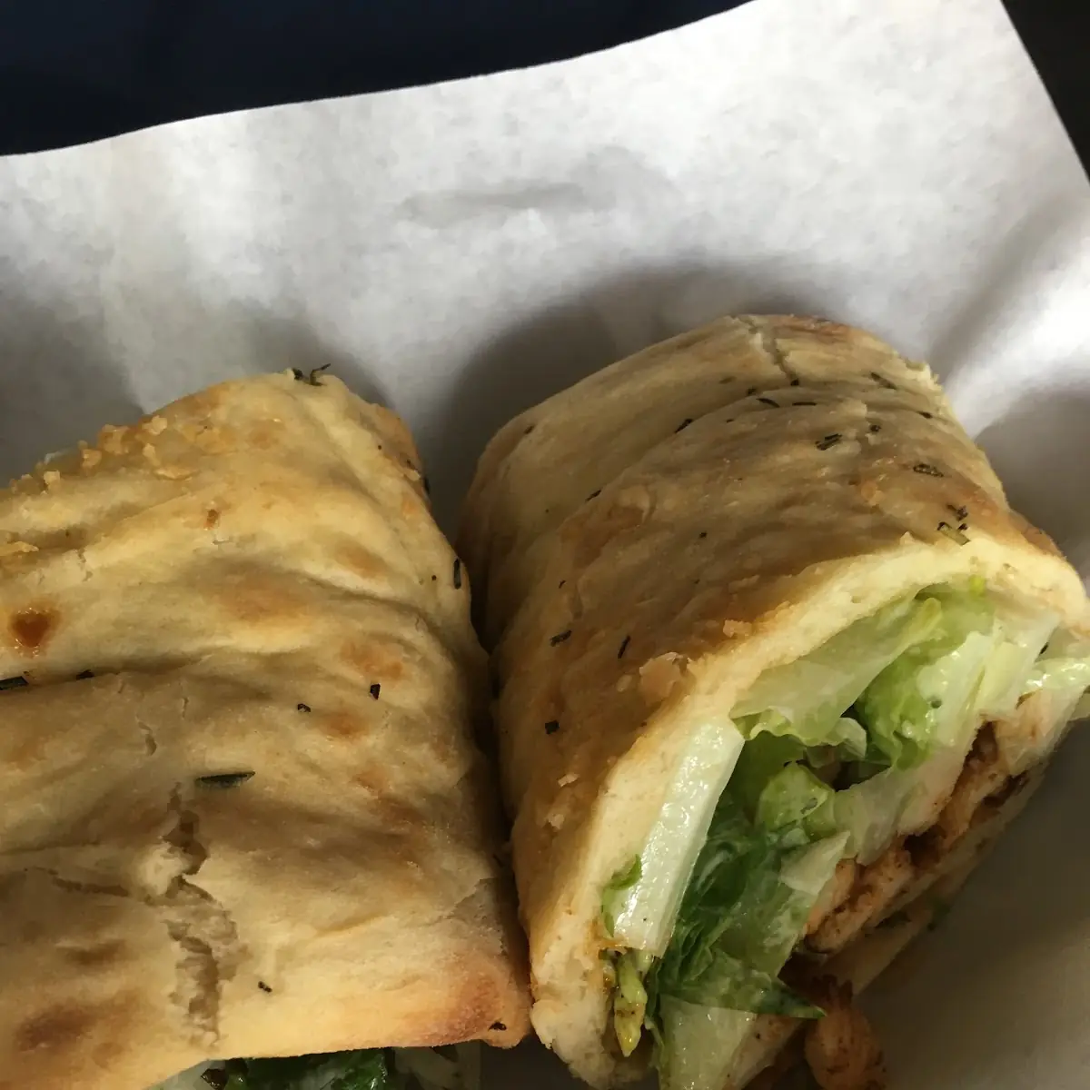 Blackened Chicken Caesar Roll-Up
