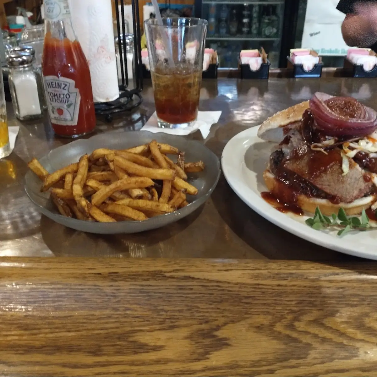 Brisket Burger and Fries
