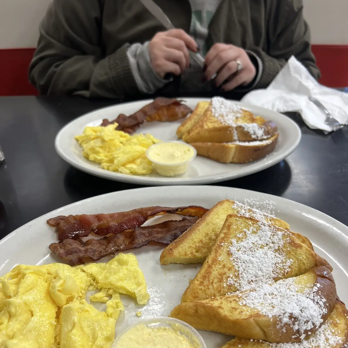 French Toast with Bacon and Egg