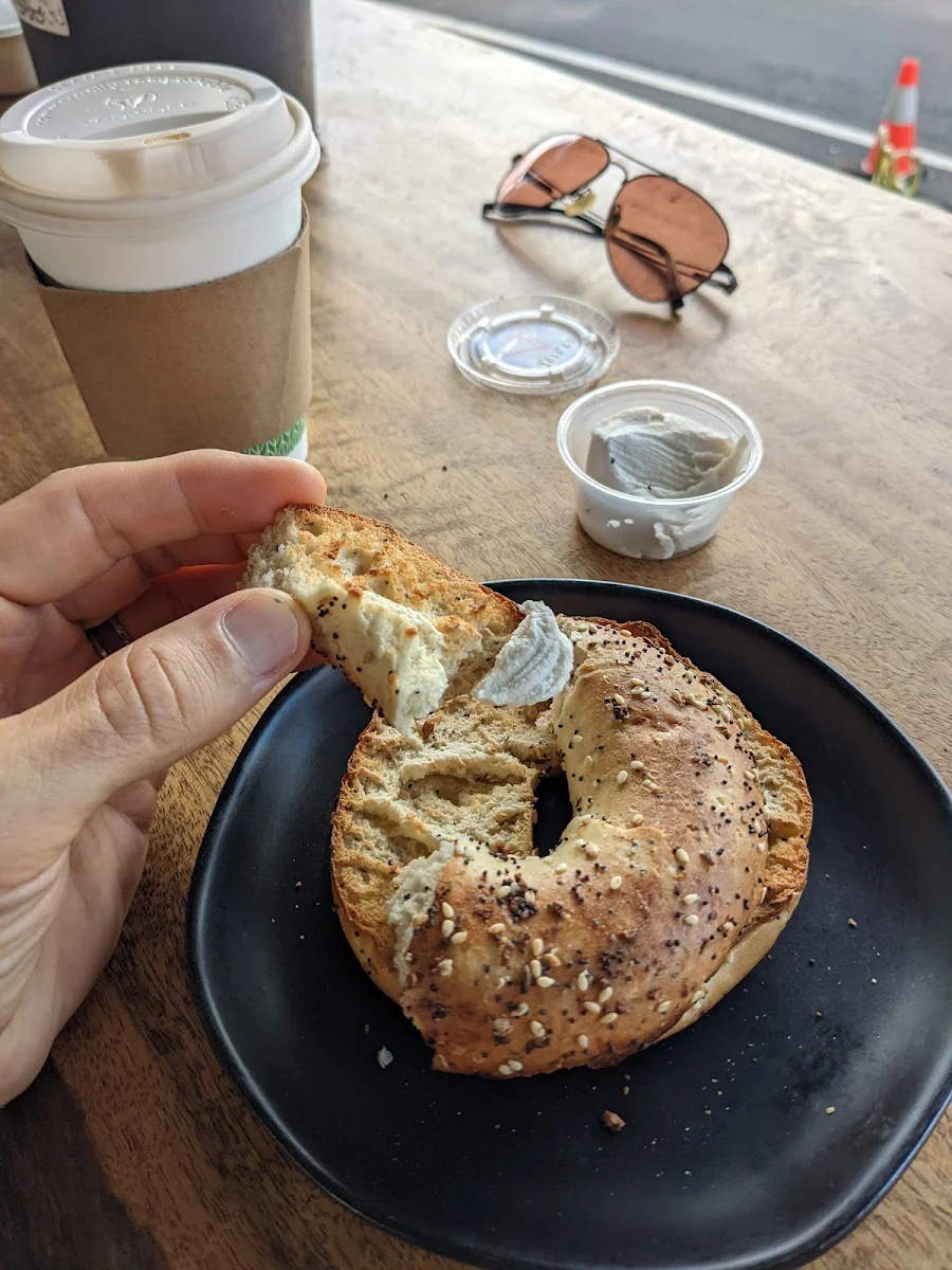 Everything Bagel with Vegan Cream Cheese