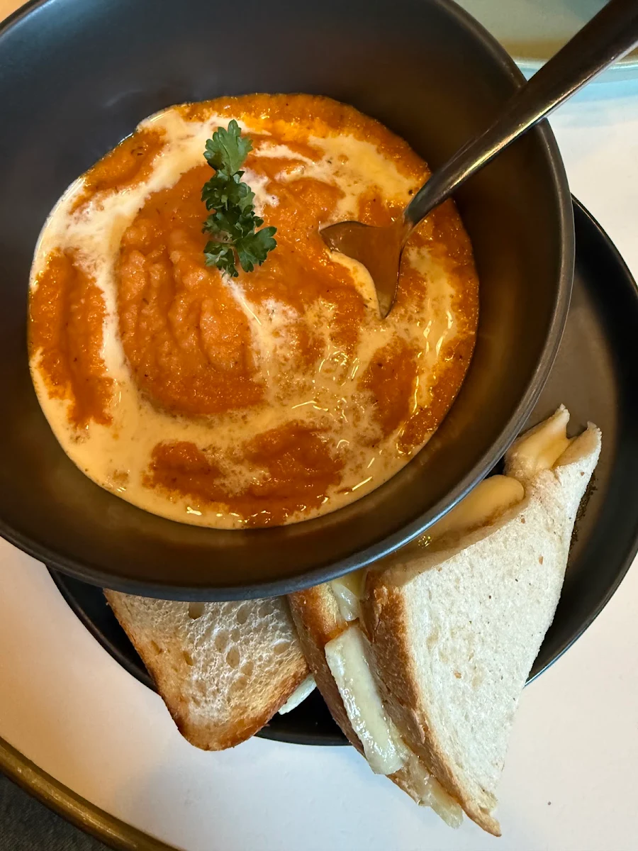 Tomato Soup with Grill Cheese, Bibi Bistro