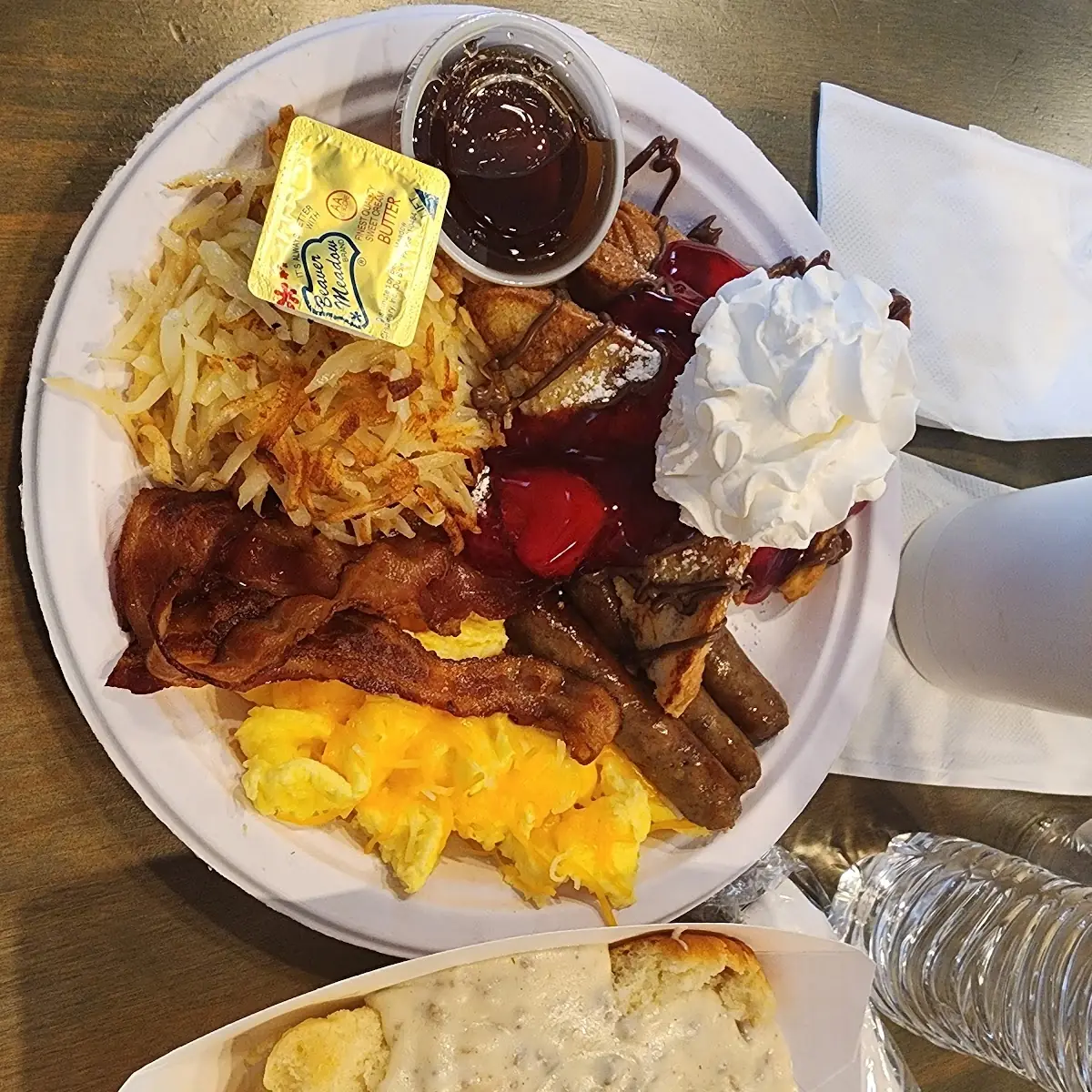 Ultimate Breakfast Sampler with Nutella and Strawberry French Toast
