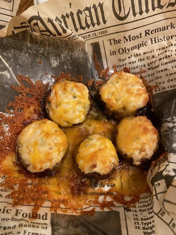Beer Stuffed Mushrooms