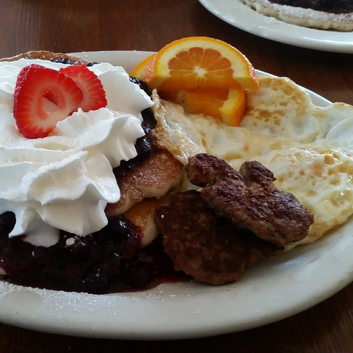 Pancake Combo Blueberry Pancakes