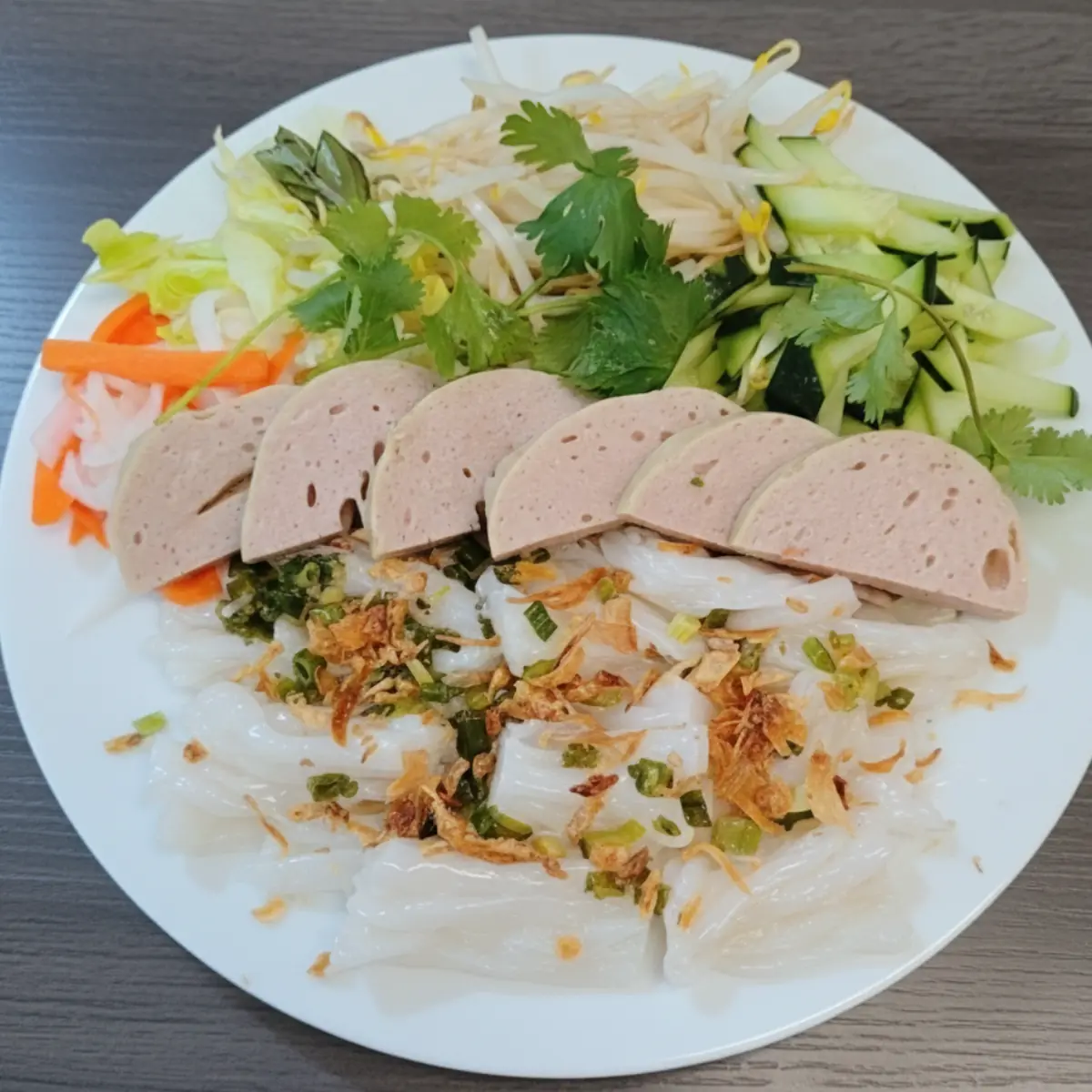 Vietnamese Steamed Rice Rolls Bánh Cuốn Chả Lụa