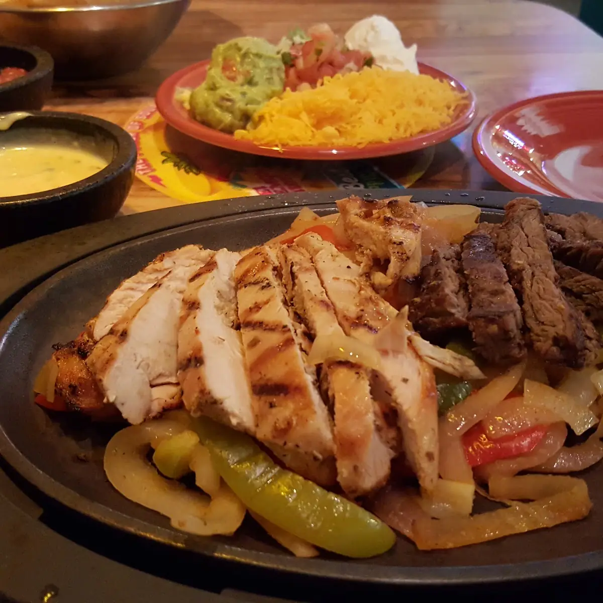 Steak Shrimp Beef Fajitas