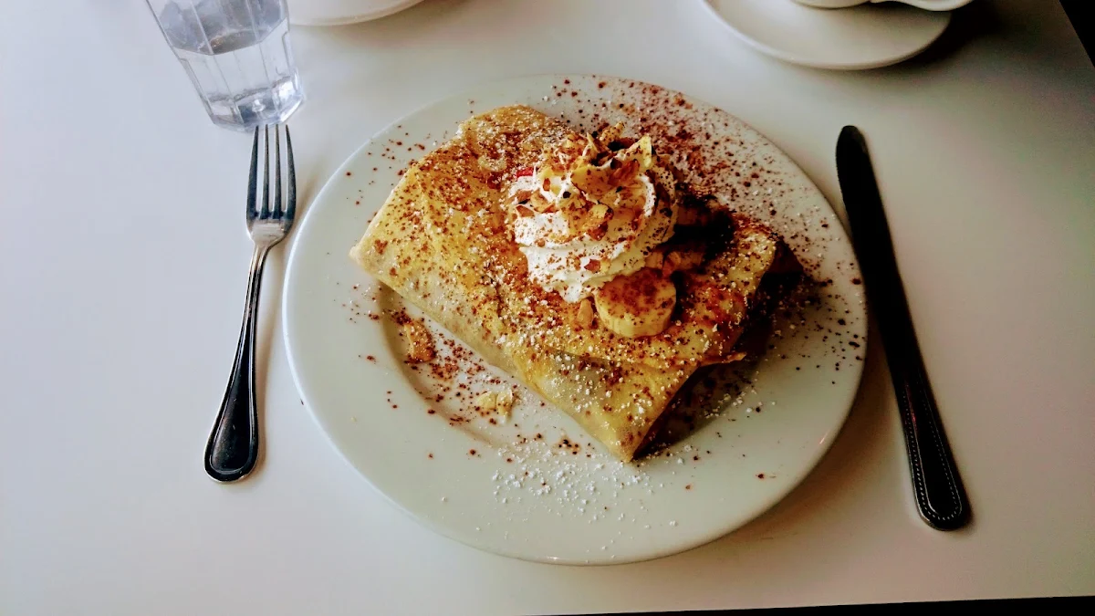 Hazelnut Whipped Cream and Banana Crepe