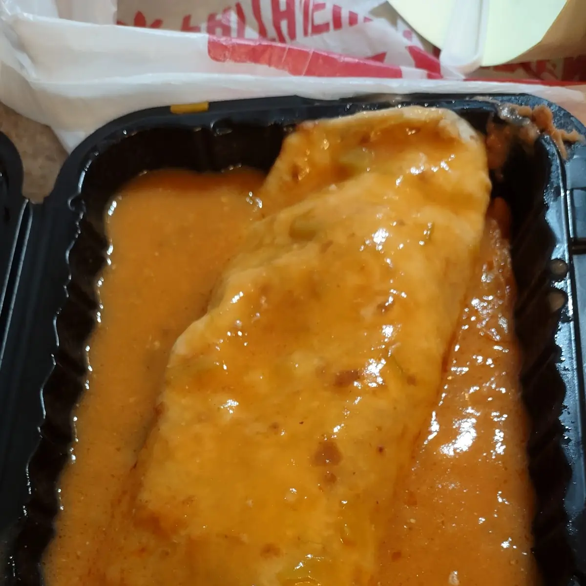 Smothered Beef and Bean Burrito