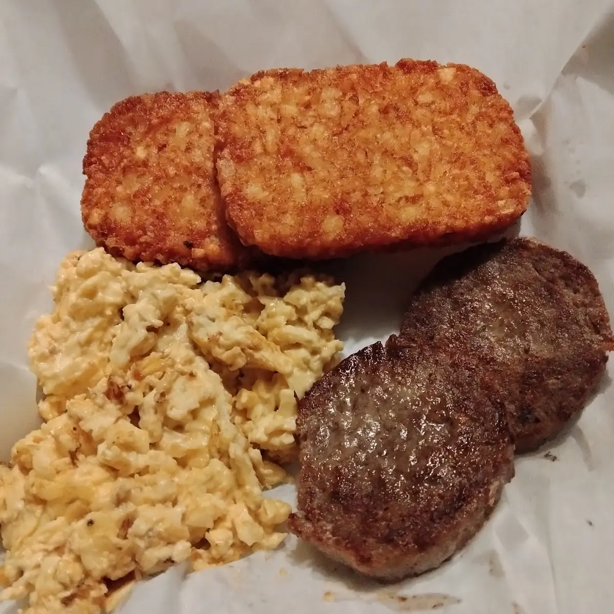 Sausage Egg and Hash Browns