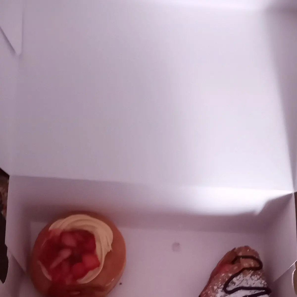 Raspberry Filled Croissant Filled with Cream Cheese an Strawberry Strawberry Glazed Donut