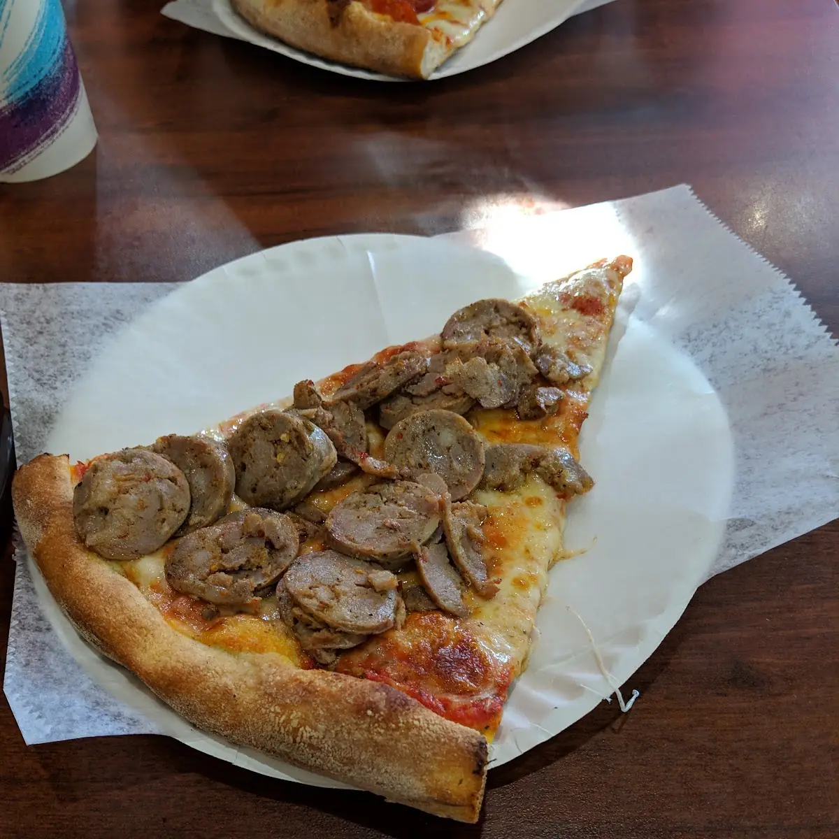 Pepperoni Pizza and Sausage Pizza